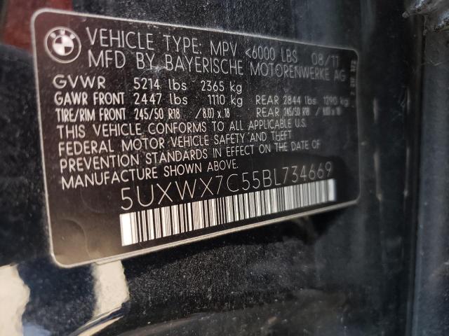 Photo 14 from auction – 2011 BMW X3 XDRIVE3 with VIN 5UXWX7C55BL734669