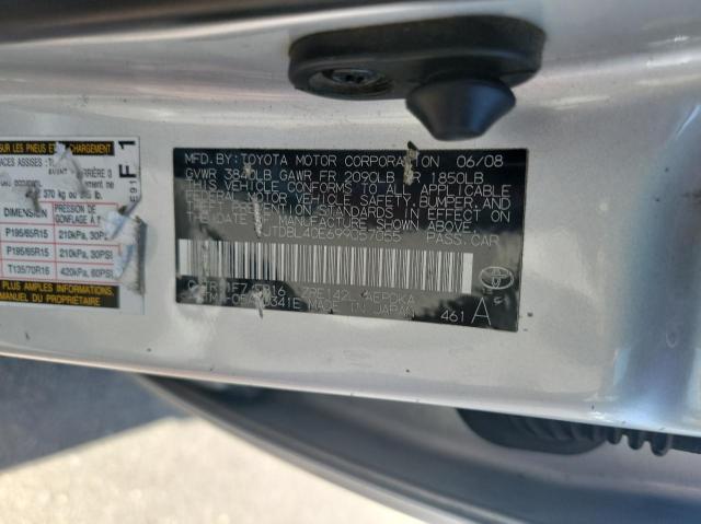 Photo 10 from auction – 2009 TOYOTA COROLLA BA with VIN JTDBL40E699057055