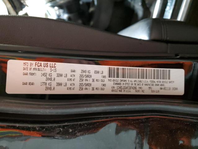 Photo 14 from auction – 2015 DODGE DURANGO LI with VIN 1C4RDJDG4FC874206