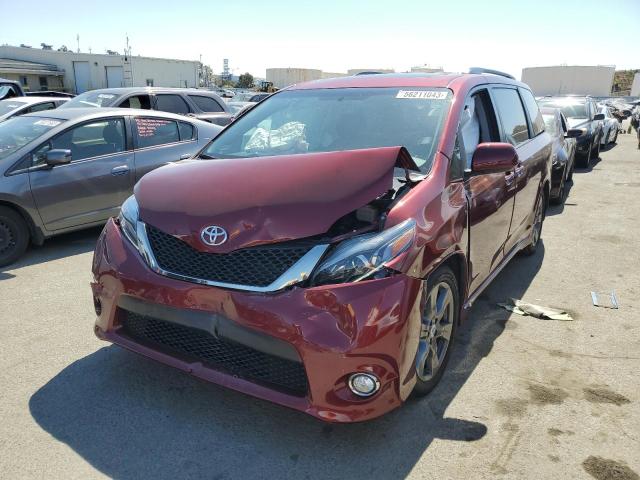 TOYOTA SIENNA SE 2017 with VIN 5TDXZ3DC7HS862456 - Photo from auction