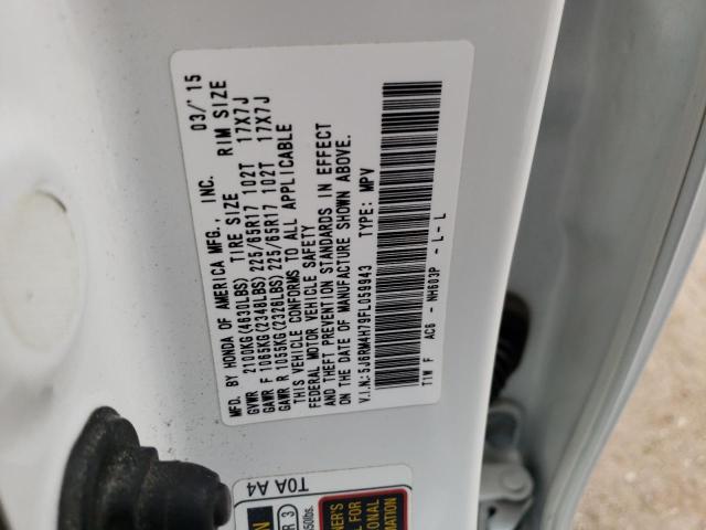 Photo 14 from auction – 2015 HONDA CR-V EXL with VIN 5J6RM4H79FL059943