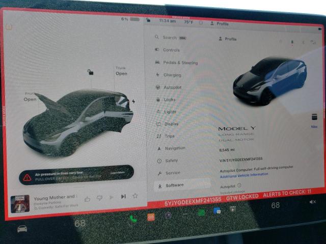 Photo 9 from auction – 2021 TESLA MODEL Y with VIN 5YJYGDEEXMF241355