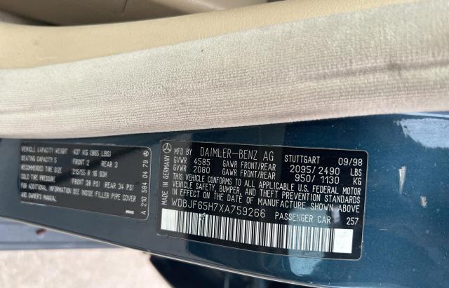 Photo 10 from auction – 1999 MERCEDES-BENZ E 320 with VIN WDBJF65H7XA759266