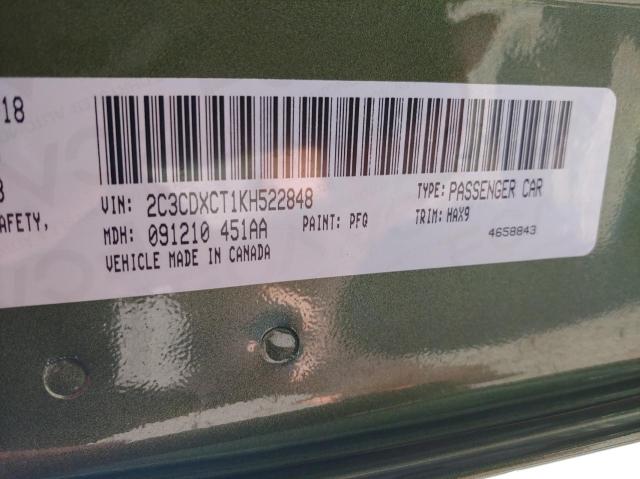 Photo 10 from auction – 2019 DODGE CHARGER R/ with VIN 2C3CDXCT1KH522848