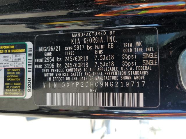 Photo 14 from auction – 2022 KIA TELLURIDE with VIN 5XYP2DHC9NG219717