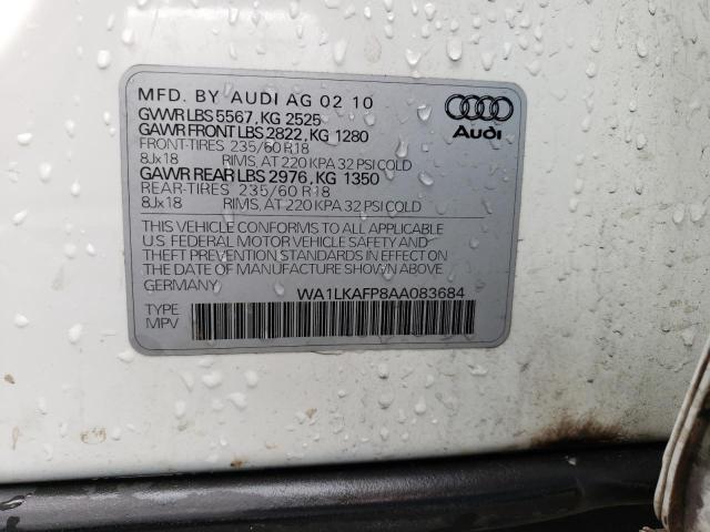 Photo 14 from auction – 2010 AUDI Q5 PREMIUM with VIN WA1LKAFP8AA083684