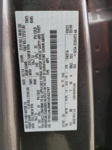 Photo 14 from auction – 2014 FORD ESCAPE TIT with VIN 1FMCU9J99EUD52797