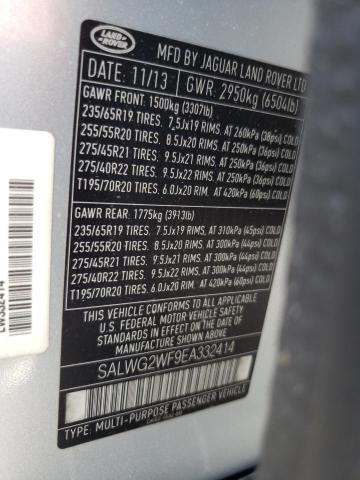 Photo 14 from auction – 2014 LAND ROVER RANGE ROVE with VIN SALWG2WF9EA332414