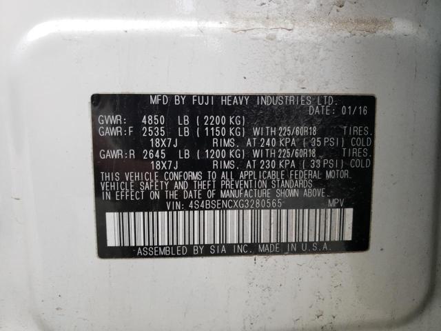 Photo 14 from auction – 2016 SUBARU OUTBACK 3. with VIN 4S4BSENCXG3280565