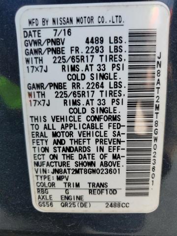 Photo 14 from auction – 2016 NISSAN ROGUE S with VIN JN8AT2MT8GW023601
