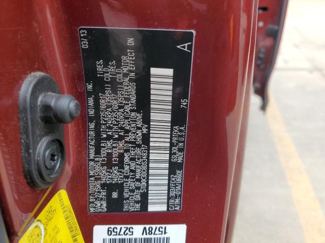 Photo 14 from auction – 2013 TOYOTA SIENNA LE with VIN 5TDKK3DC8DS348317