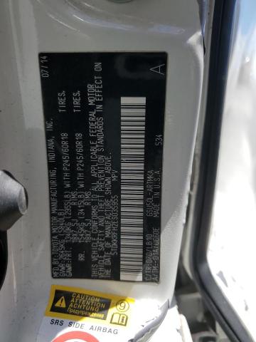 Photo 14 from auction – 2014 TOYOTA HIGHLANDER with VIN 5TDKKRFH2ES035955