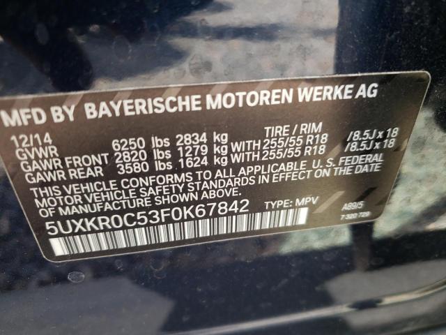 Photo 14 from auction – 2015 BMW X5 XDRIVE3 with VIN 5UXKR0C53F0K67842