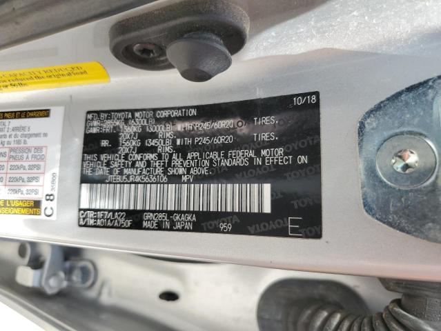 Photo 14 from auction – 2019 TOYOTA 4RUNNER SR with VIN JTEBU5JR4K5636106