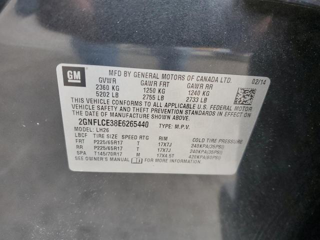 Photo 14 from auction – 2014 CHEVROLET EQUINOX LT with VIN 2GNFLCE38E6265440