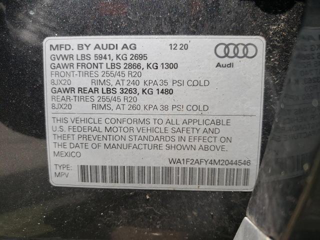 Photo 14 from auction – 2021 AUDI Q5 E PREST with VIN WA1F2AFY4M2044546