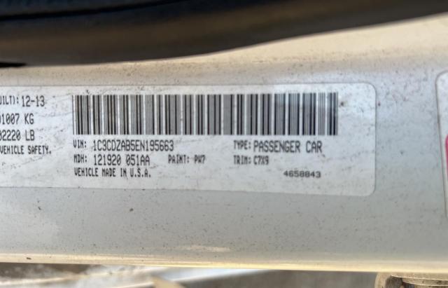 Photo 10 from auction – 2014 DODGE AVENGER SE with VIN 1C3CDZAB5EN195663