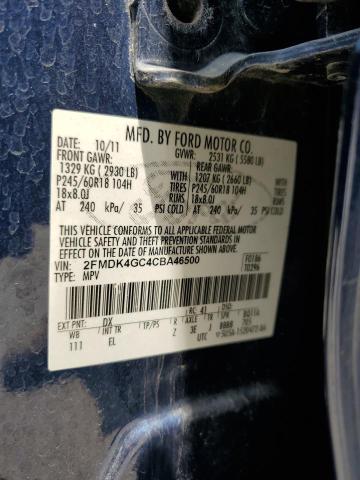 Photo 14 from auction – 2012 FORD EDGE SE with VIN 2FMDK4GC4CBA46500