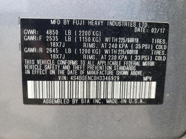 Photo 14 from auction – 2017 SUBARU OUTBACK 3. with VIN 4S4BSENC0H3346929