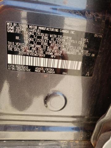 Photo 14 from auction – 2014 TOYOTA RAV4 LIMIT with VIN 2T3YFREV0EW079649