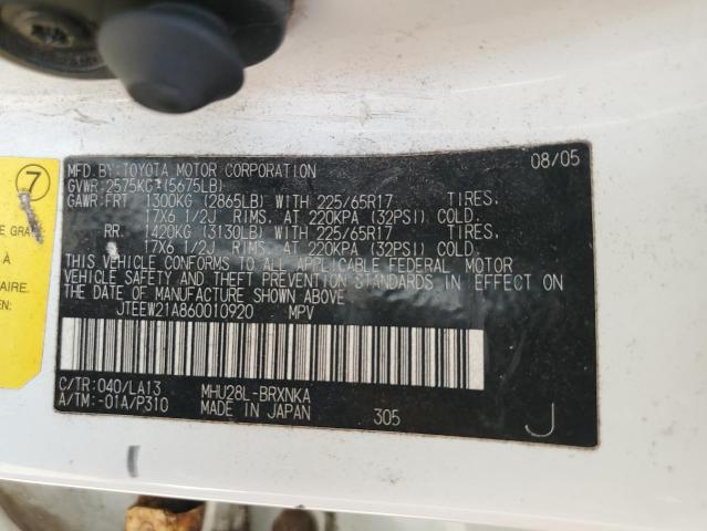 Zdjęcie 14 z aukcji – 2006 TOYOTA HIGHLANDER z VIN JTEEW21A860010920