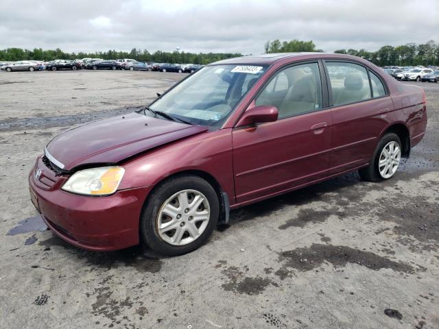 HONDA CIVIC EX 2003 with VIN 1HGES26773L013722 - Photo from auction