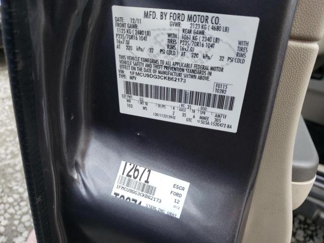 Photo 14 from auction – 2012 FORD ESCAPE XLT with VIN 1FMCU9DG3CKB62173