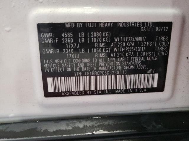 Photo 14 from auction – 2013 SUBARU OUTBACK 2. with VIN 4S4BRCPC5D3238510