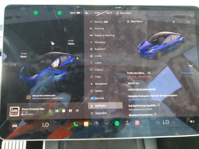 Photo 9 from auction – 2021 TESLA MODEL 3 with VIN 5YJ3E1EC8MF062678