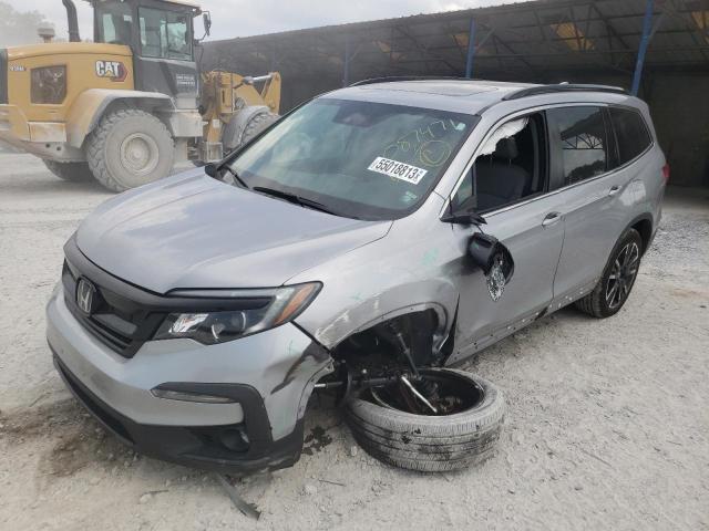 HONDA PILOT SE 2021 with VIN 5FNYF6H28MB087471 - Photo from auction