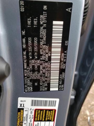 Photo 14 from auction – 2020 TOYOTA HIGHLANDER with VIN 5TDDZRBH3LS018542