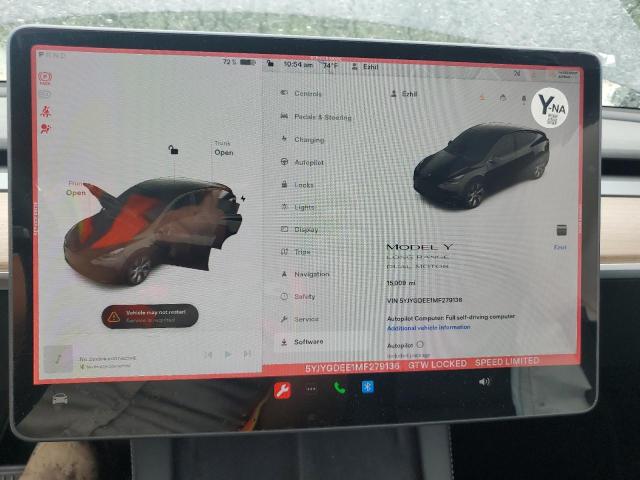 Photo 9 from auction – 2021 TESLA MODEL Y with VIN 5YJYGDEE1MF279136