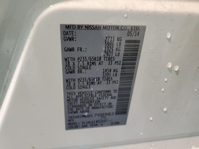 Photo 14 from auction – 2014 NISSAN PATHFINDER with VIN 5N1AR2MN5EC700982