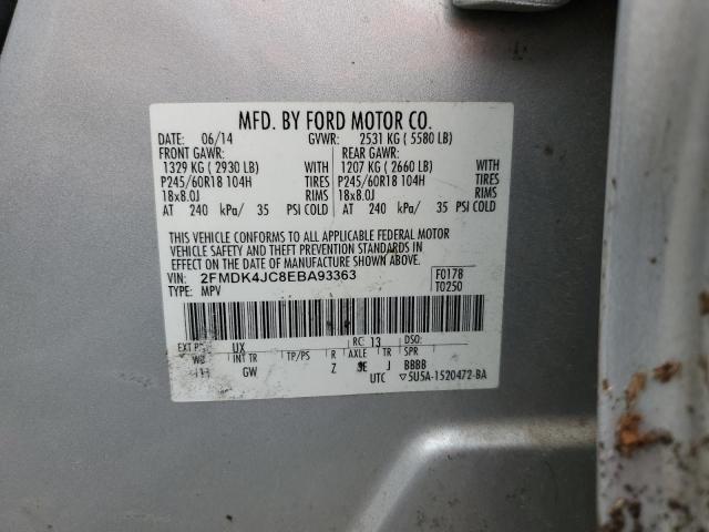 Photo 14 from auction – 2014 FORD EDGE SEL with VIN 2FMDK4JC8EBA93363