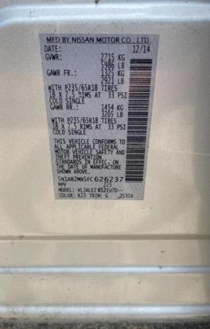 صورة رقم 10 من المزاد - 2015 NISSAN PATHFINDER مع VIN 5N1AR2MN5FC626237