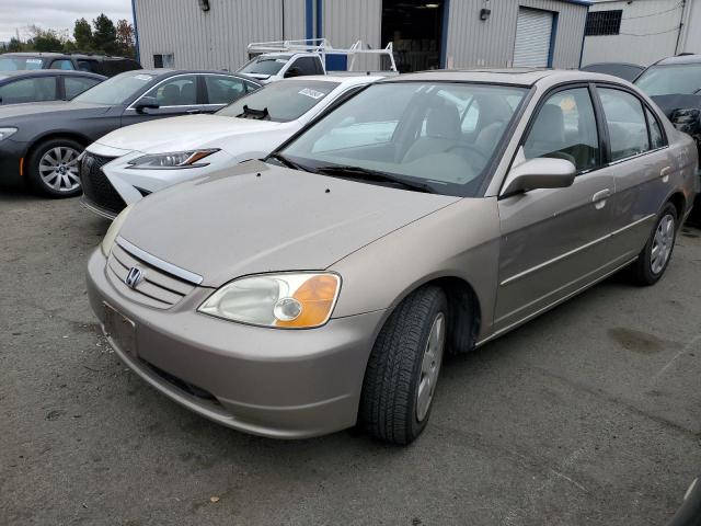HONDA CIVIC EX 2001 with VIN 2HGES26701H583748 - Photo from auction