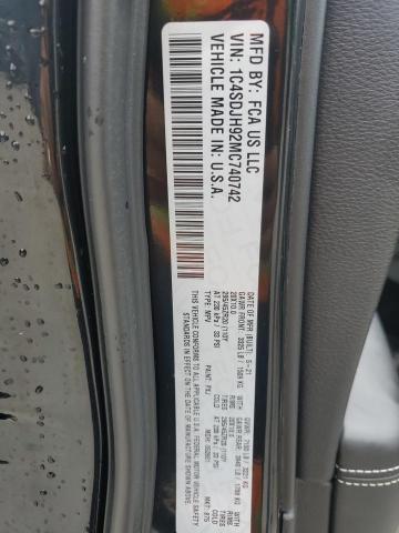 Photo 14 from auction – 2021 DODGE DURANGO SR with VIN 1C4SDJH92MC740742