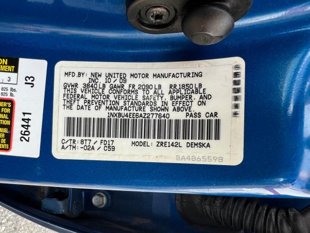 Photo 10 from auction – 2010 TOYOTA COROLLA BA with VIN 1NXBU4EE6AZ277640