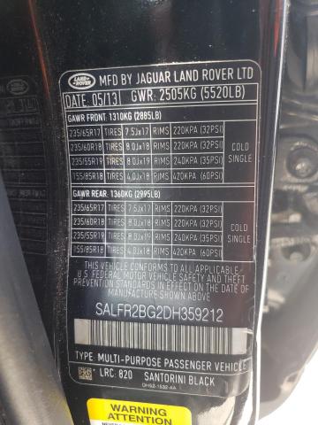 Photo 14 from auction – 2013 LAND ROVER LR2 HSE with VIN SALFR2BG2DH359212