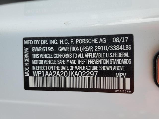 Photo 14 from auction – 2018 PORSCHE CAYENNE with VIN WP1AA2A20JKA02297