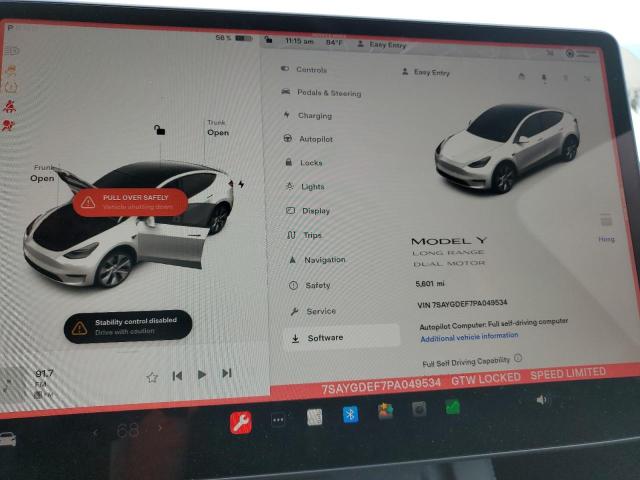Photo 9 from auction – 2023 TESLA MODEL Y with VIN 7SAYGDEF7PA049534