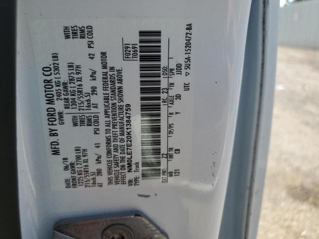 Photo 14 from auction – 2019 FORD TRANSIT CO with VIN NM0LE7E20K1384759
