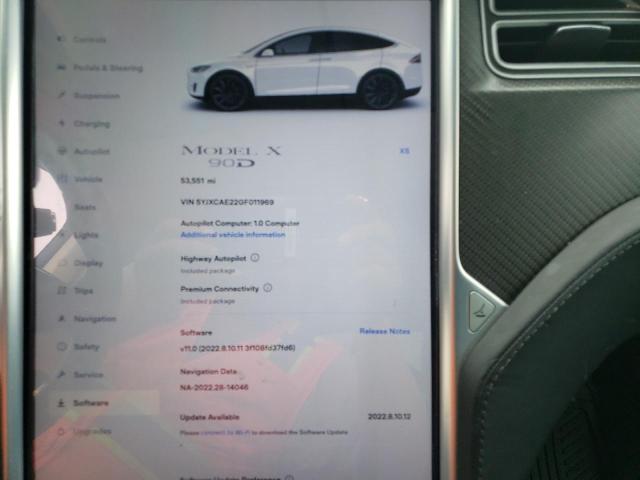 Photo 9 from auction – 2016 TESLA MODEL X with VIN 5YJXCAE22GF011969