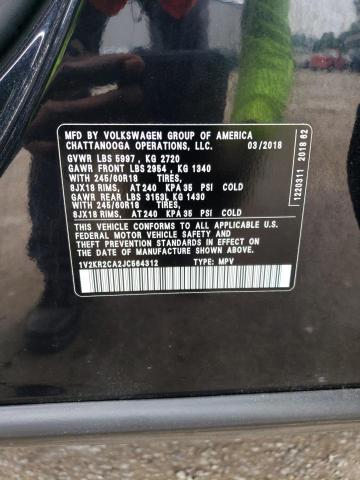 Photo 14 from auction – 2018 VOLKSWAGEN ATLAS SE with VIN 1V2KR2CA2JC564312