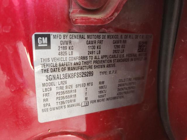 Photo 14 from auction – 2015 CHEVROLET CAPTIVA LT with VIN 3GNAL3EK8FS529289