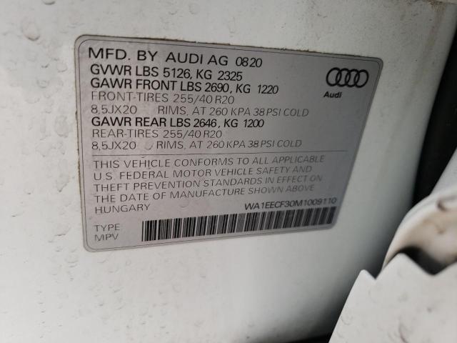Photo 14 from auction – 2021 AUDI Q3 PREMIUM with VIN WA1EECF30M1009110