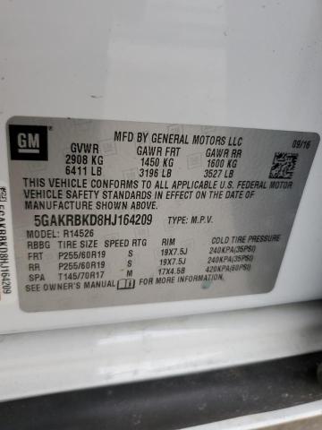 Photo 14 from auction – 2017 BUICK ENCLAVE with VIN 5GAKRBKD8HJ164209