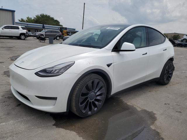 TESLA MODEL Y 2020 مع رقم تعريف المركبة 5YJYGDEF6LF038342 - صورة من المزاد