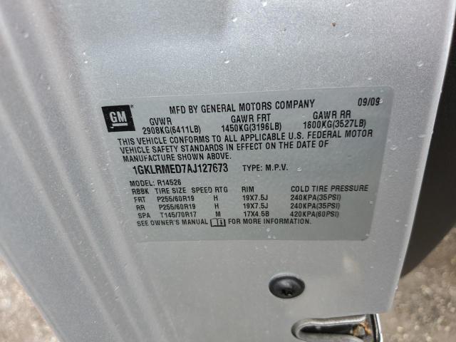 Photo 14 from auction – 2010 GMC ACADIA SLT with VIN 1GKLRMED7AJ127673