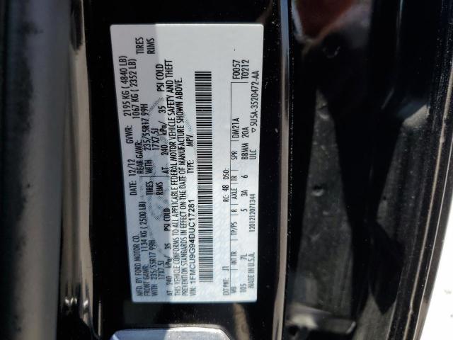 Photo 14 from auction – 2013 FORD ESCAPE SE with VIN 1FMCU9G94DUC17281